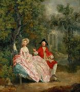 Thomas Gainsborough Lady and Gentleman in a Landscape (mk08) oil painting on canvas
